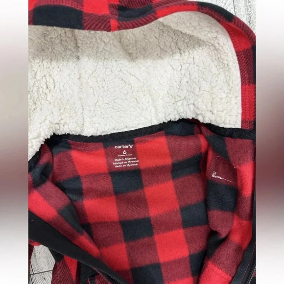 Infant Boys Plaid 1 Piece Sleeper Pajama Sleep & Play Little Scout - Picture 3 of 4